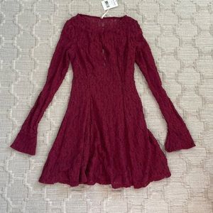 Free People dress, size XS, burgundy